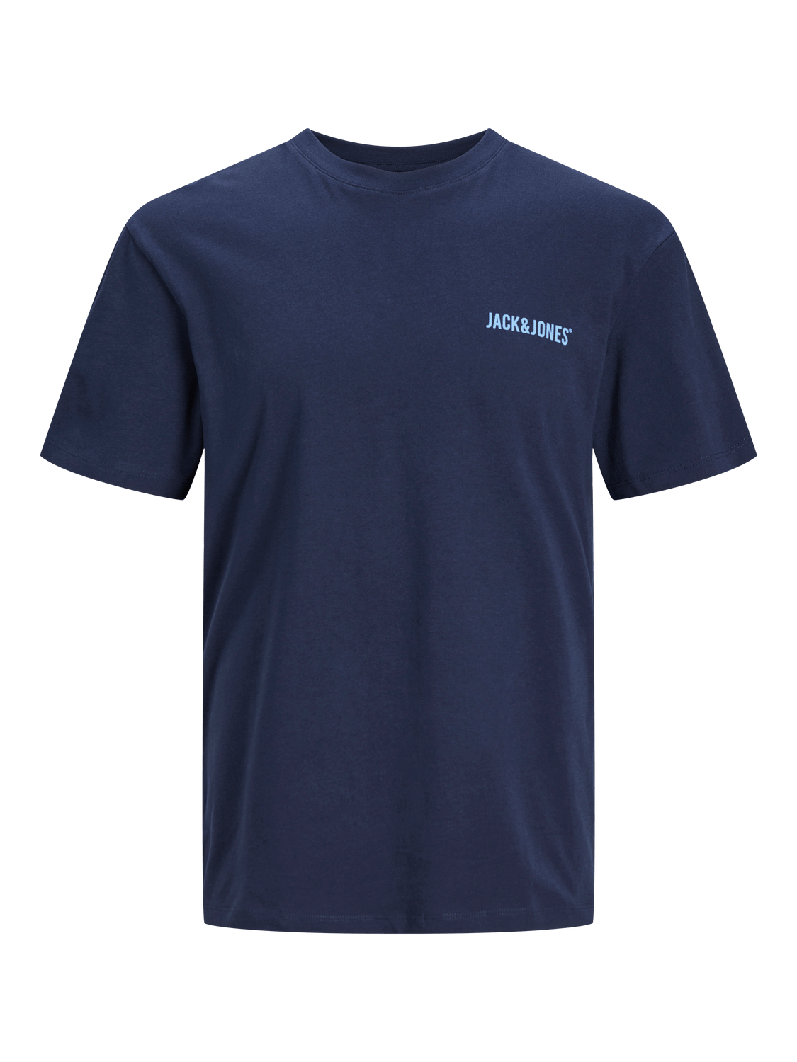 Camiseta manga corta estampada azul marino -JJGROW
