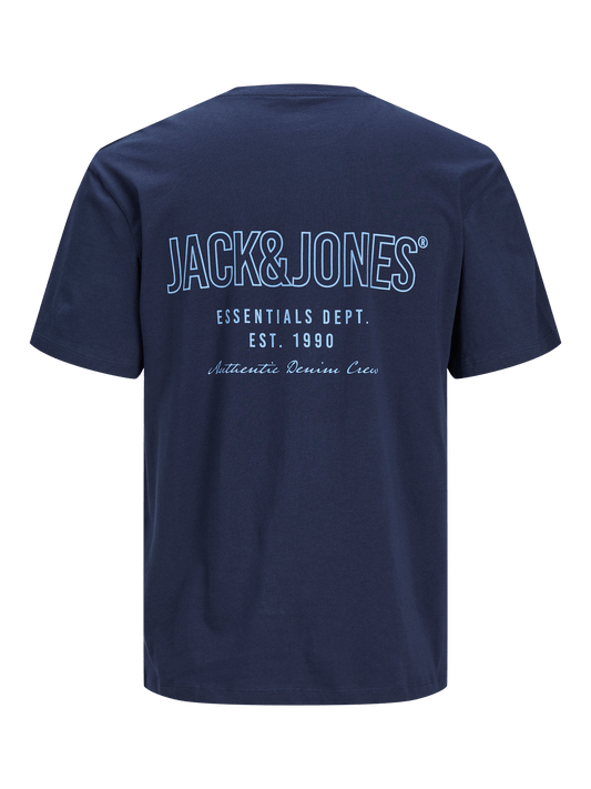 Camiseta oversize estampada azul marino - JJGROW