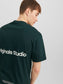 Camiseta estampada básica verde oscuro - JORVESTERBRO