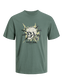 Camiseta print calavera verde -JORHEAVENS