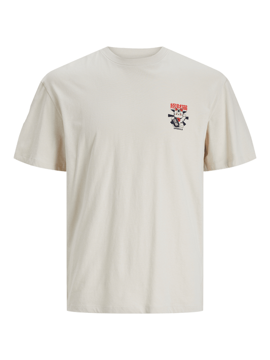 Camiseta estampada beige -JORMAKI