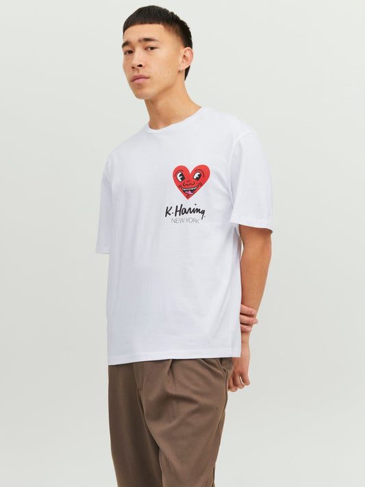Camiseta de manga corta blanca - KEITH HARING