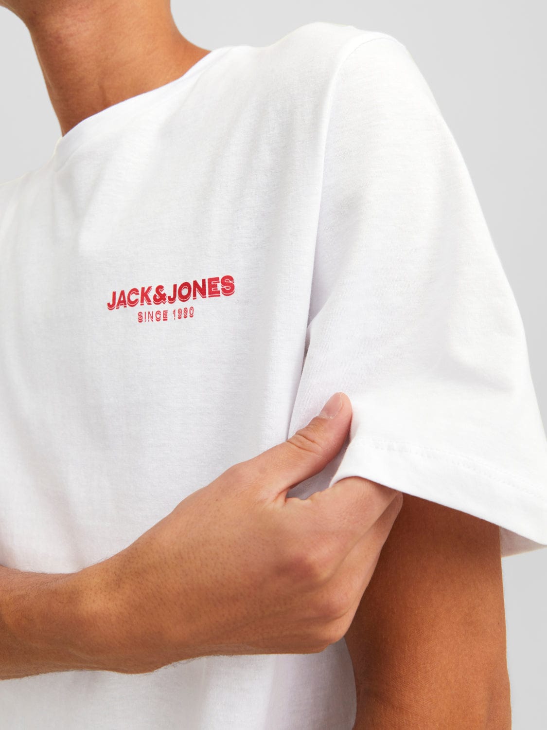 Camiseta básica con detalle de logo blanca JCOSNORKLE