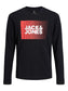 Camiseta negra manga larga con logo JJECORP