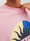 Camiseta de algodón de manga corta rosa - JORTULUM