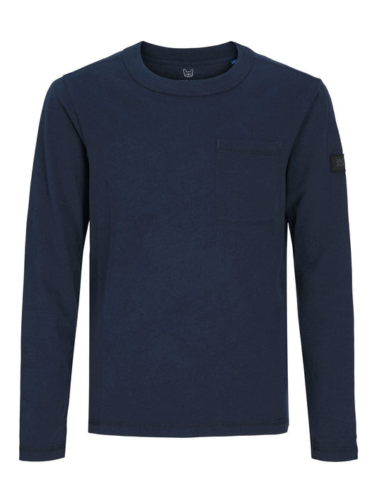 Camiseta JUNIOR de mangas largas azul marino - CLASSIC
