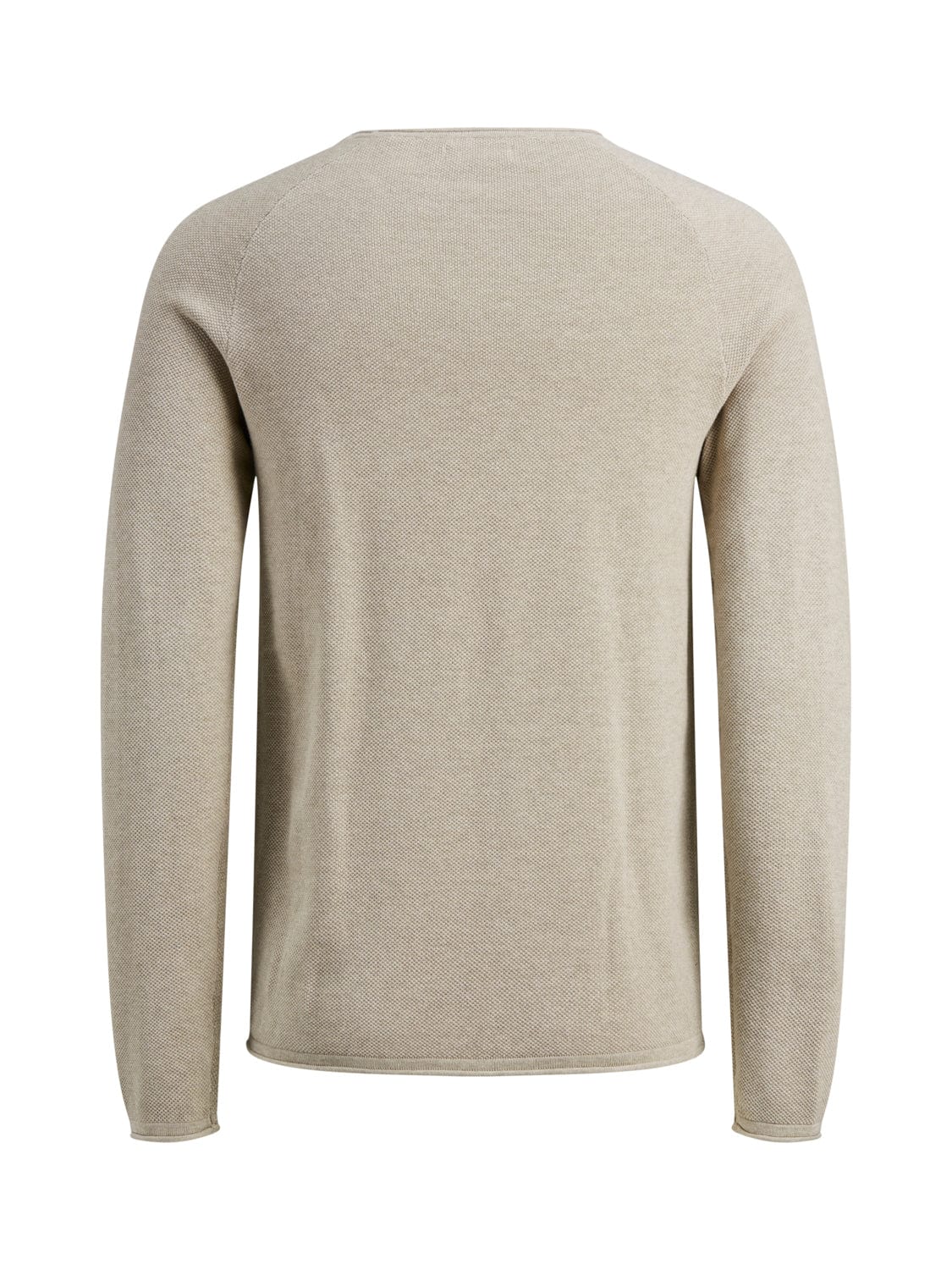 Jersey cuello redondo algodón beige -JJHILL
