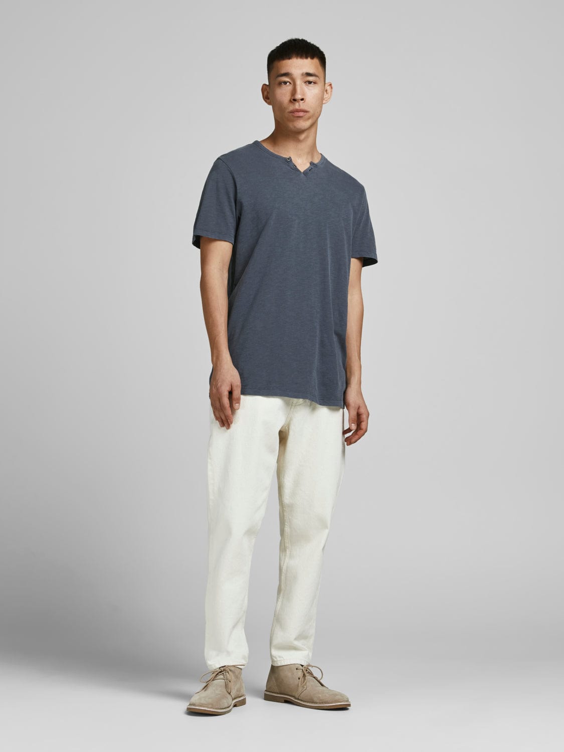 Camiseta cuello pico Azul - SPLIT