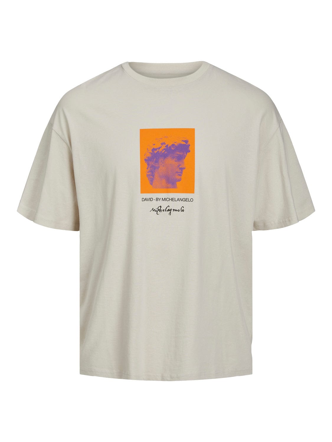 Camiseta de algodón con estampado beige - MASTERPIECE