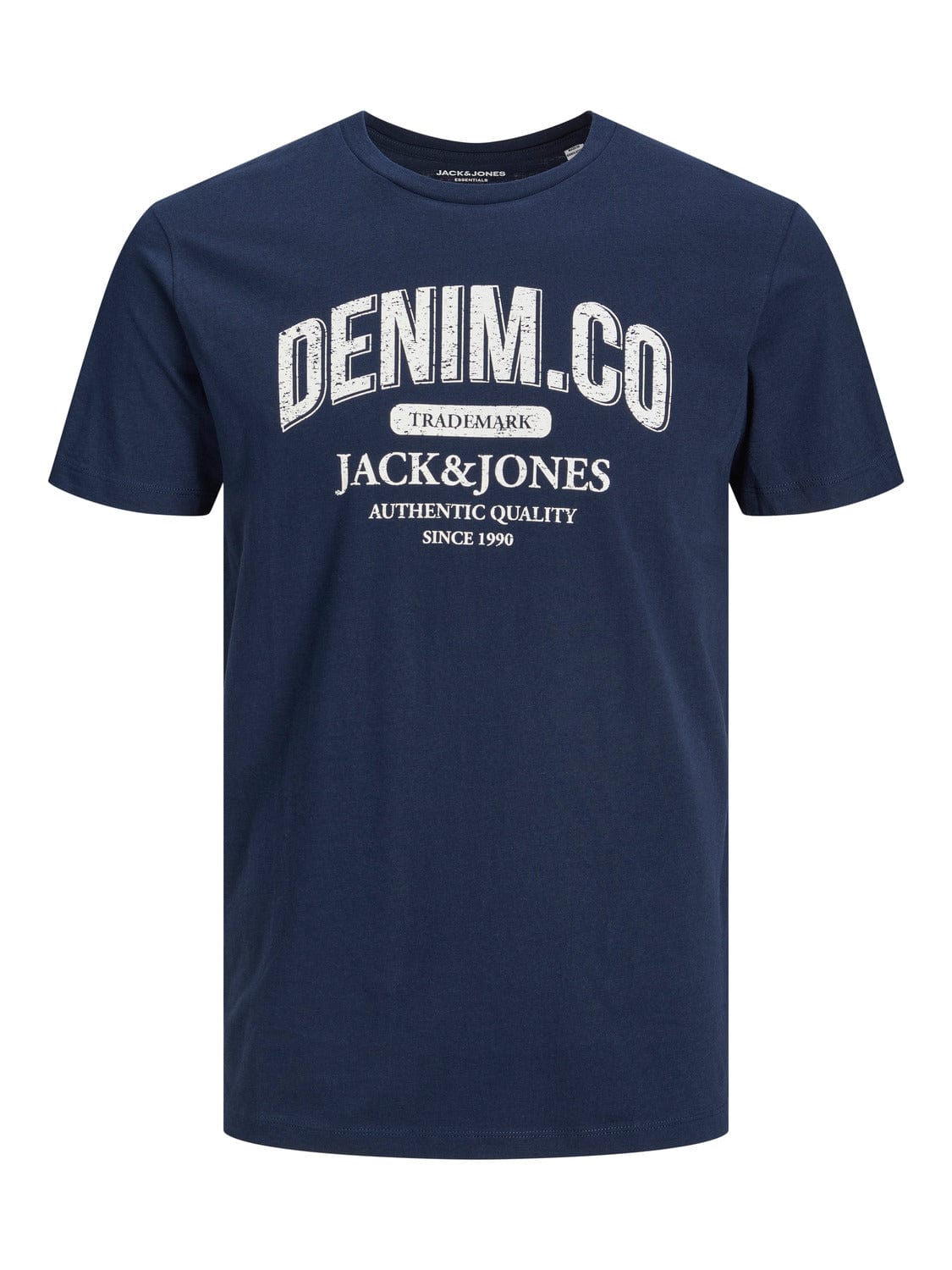 Camiseta de manga corta con logo delantero azul marina - JJEJEANS