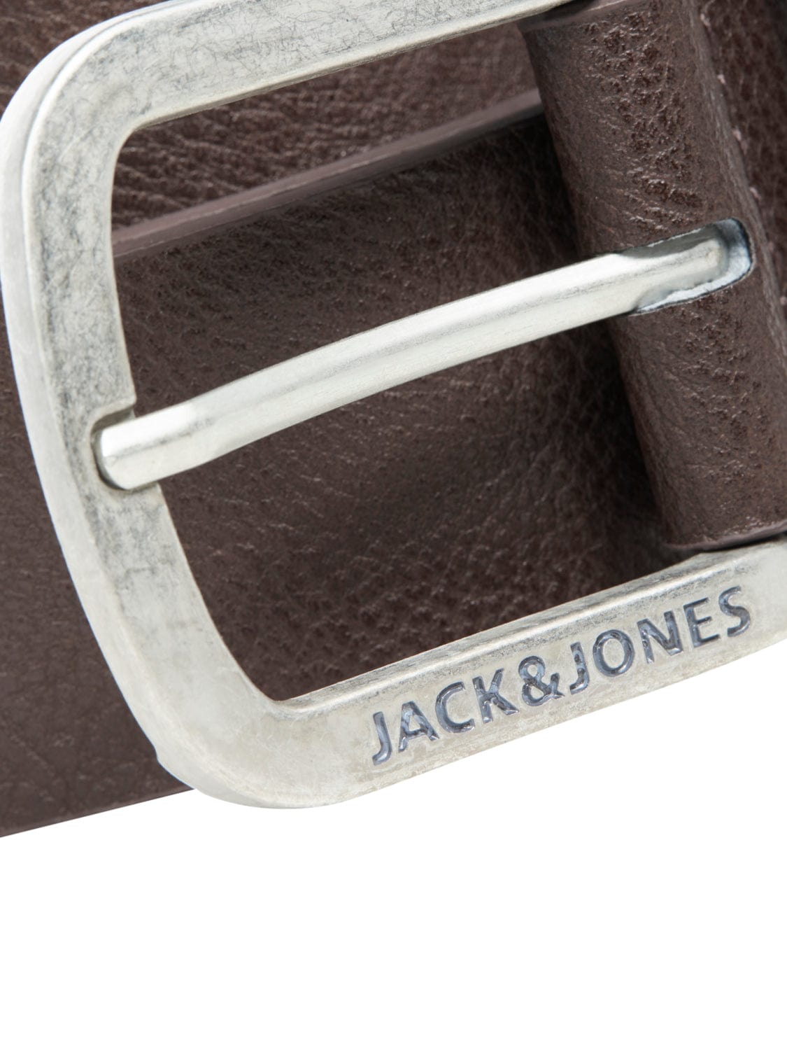 Cinturón con logo marrón con hebilla metálica -HARRY