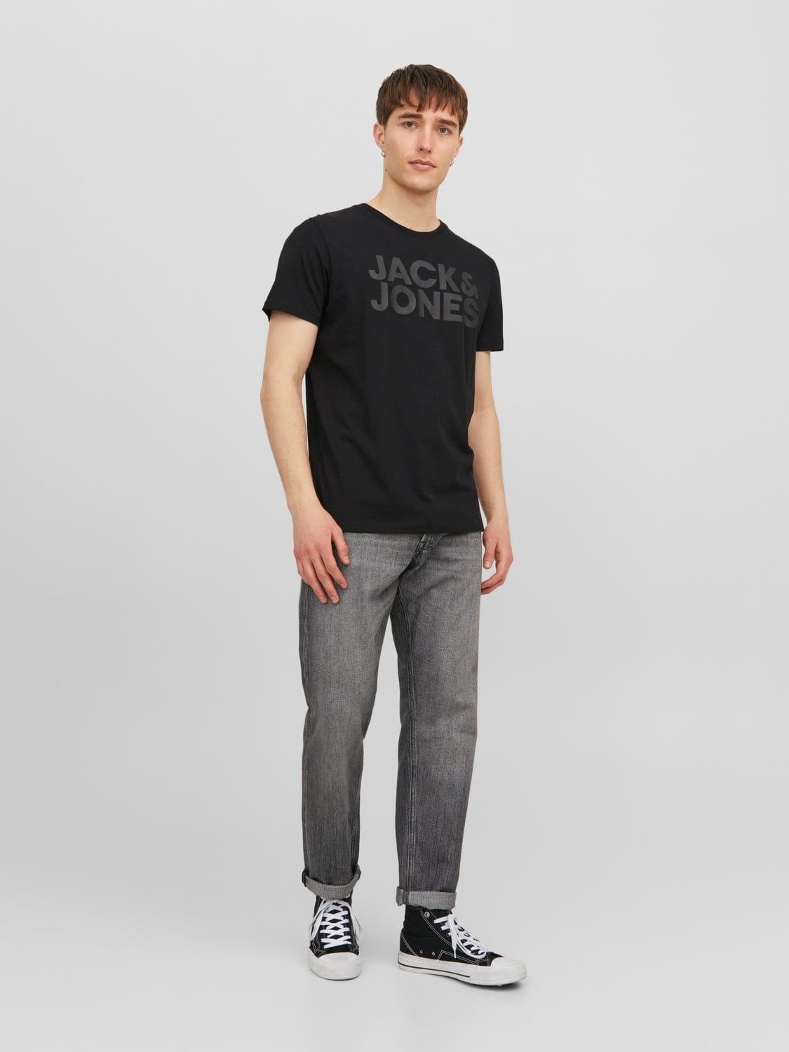 Camiseta manga corta logo- JJECORP Negro