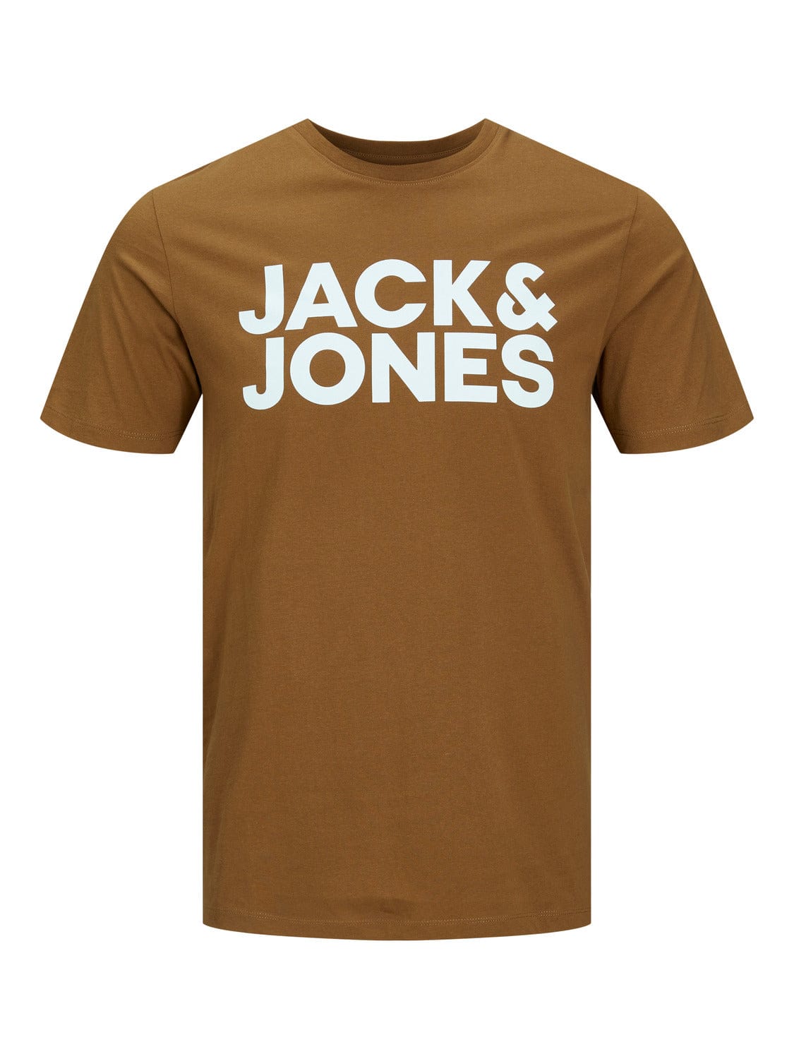 Camiseta de manga corta con logo marrón  -JJECORP