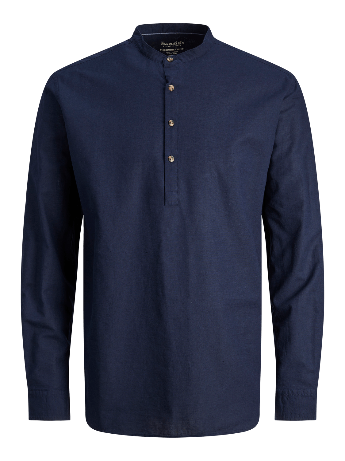 Camisa lino azul - JJESUMMER