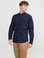 Camisa lino azul - JJESUMMER