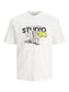 Camiseta con diseño blanca JORTHROWS
