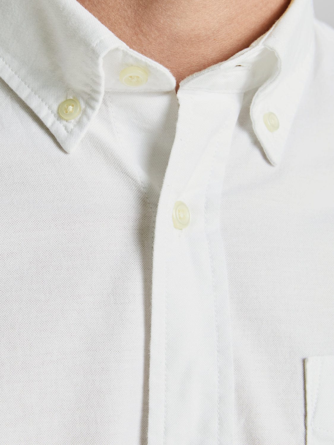 Camisa algodón orgánico blanca con bolsillo-JPRBLUBROOK