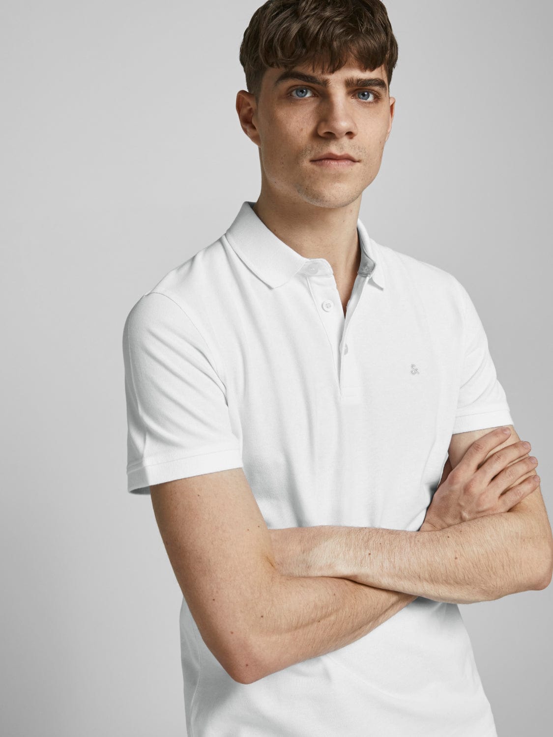 Polo manga corta blanco - JJEPAULOS POLO SS NOOS