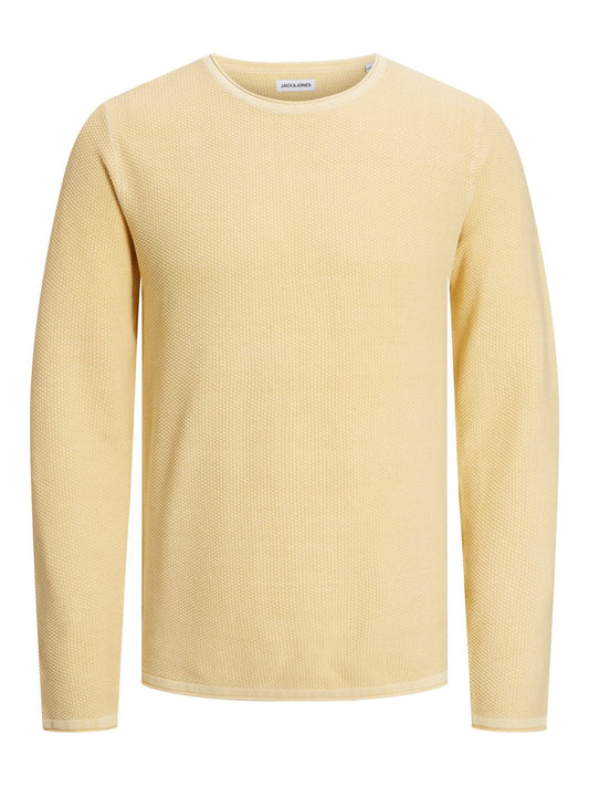 Jersey fino de cuello redondo amarillo - JJSYLVEST