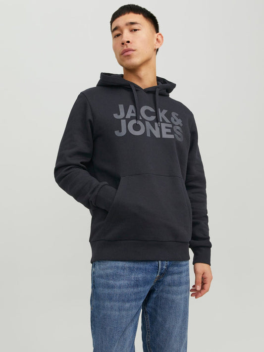 Sudadera con logo negra -JJECORP