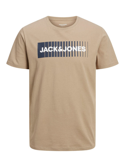 Camiseta con logo beige - JJECORP