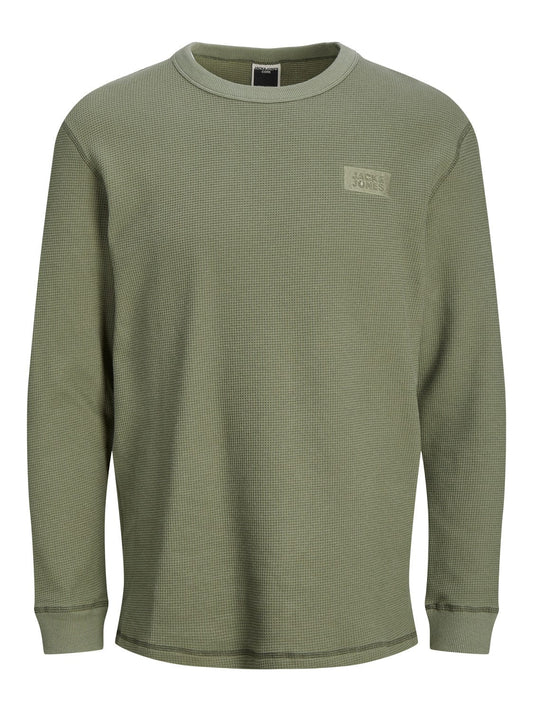 Camiseta de algodón de manga larga verde CLASSIC