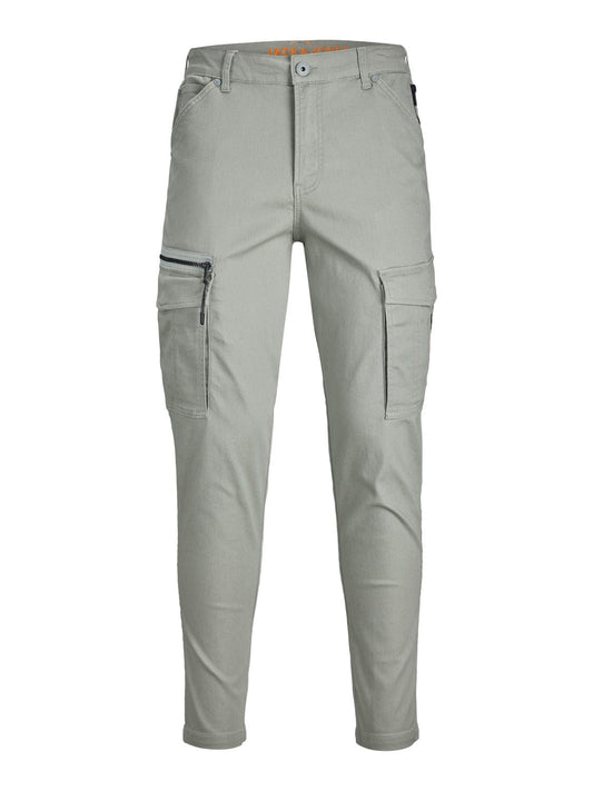 Pantalón cargo con bolsillos laterales gris - JPSTACE