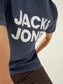 Camiseta de manga corta con logo azul oscuro -JJECORP