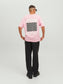 Camiseta de manga corta de algodón rosa - JORBELIZE