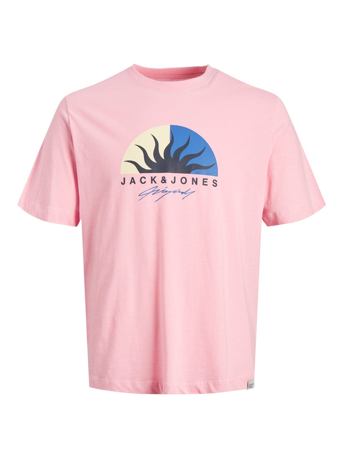 Camiseta de algodón de manga corta rosa - JORTULUM
