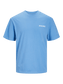 Camiseta manga corta estampada azul-JJGROW