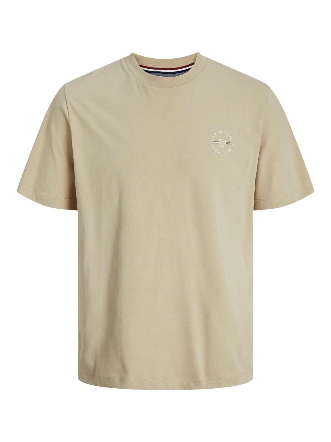 Camiseta manga corta beige con logo -JPRBLUSHIELD
