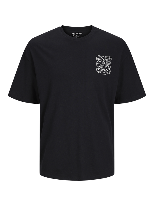Camiseta oversize estampada negra - JORLAUGH