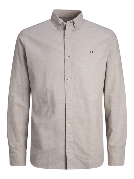 Camisa Lino marrón - JPRBLUSUMMER