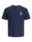 Camiseta oversize estampada azul marino - JORMAKI