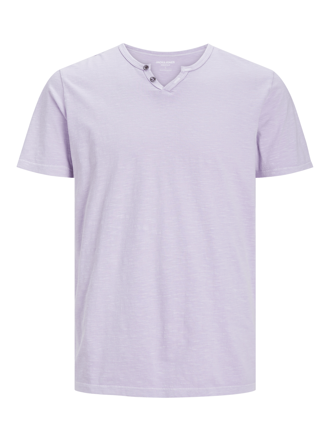 Camiseta cuello pico morada - JJESPLIT