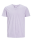 Camiseta cuello pico morada - JJESPLIT