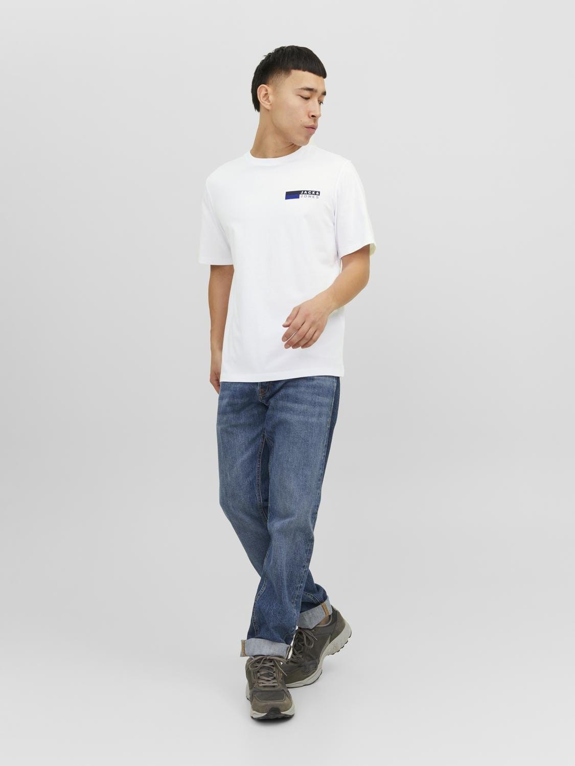 Camiseta con logo blanca -  JJECORP LOGO TEE PLAY SS O-NECK NOOS