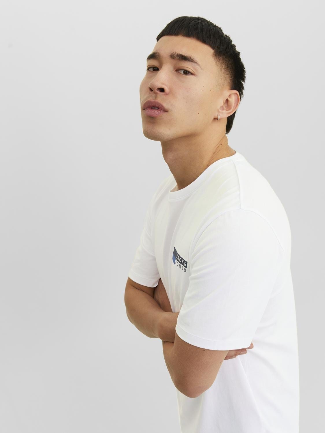 Camiseta con logo blanca -  JJECORP LOGO TEE PLAY SS O-NECK NOOS