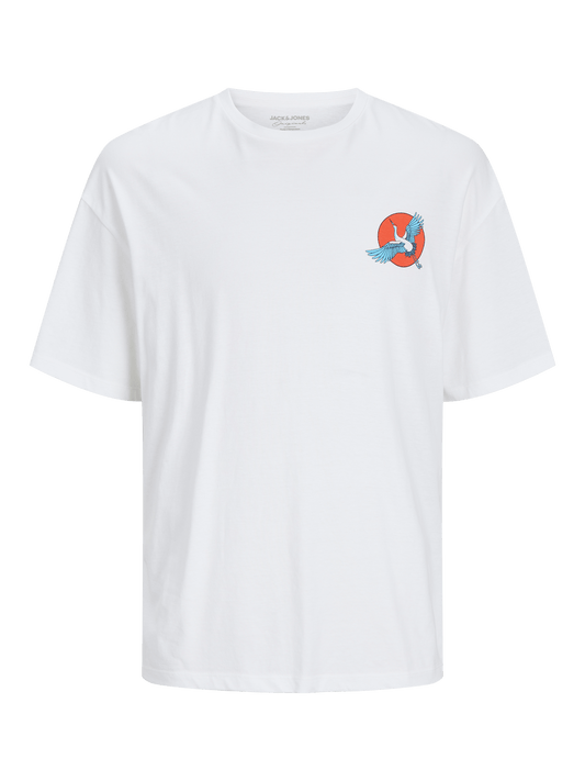 Camiseta oversized estampada blanca -JORBRADLEY