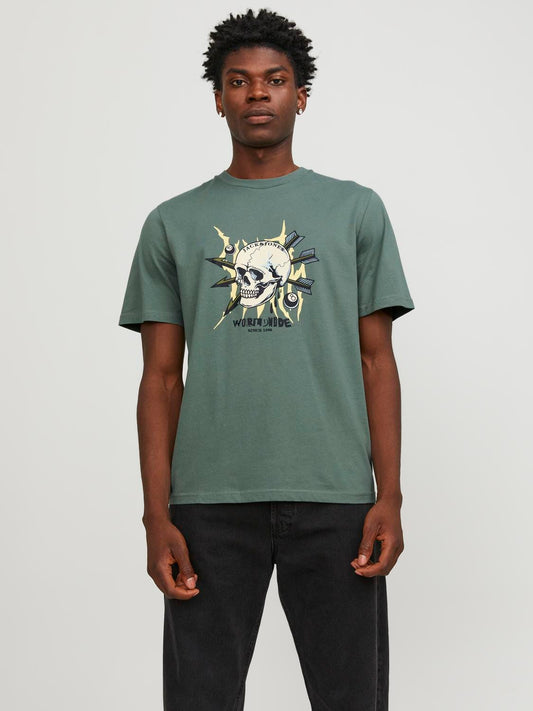Camiseta estampada verde - JORHEAVENS