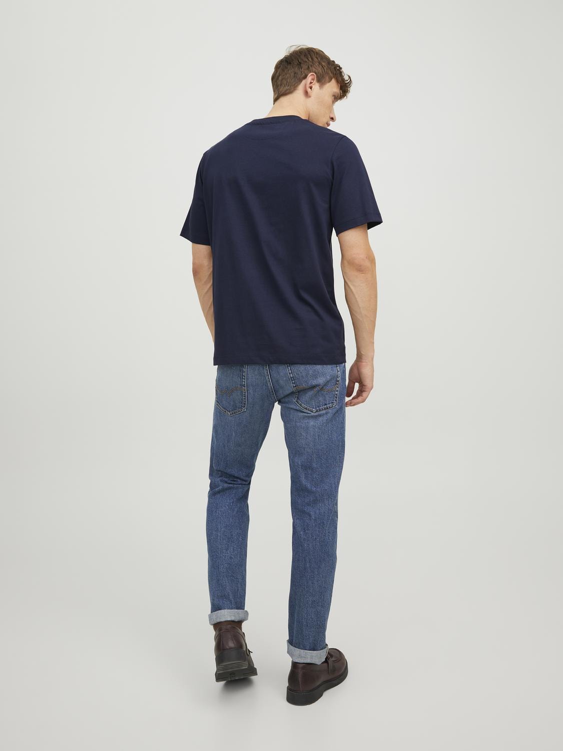 Camiseta manga corta azul con logo -JPRBLUSHIELD