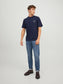 Camiseta manga corta azul con logo -JPRBLUSHIELD