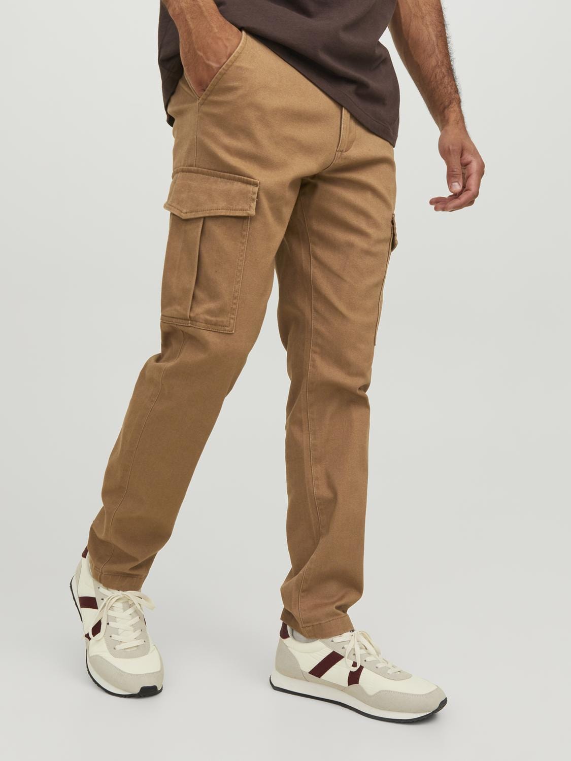 Pantalón cargo marrón -JPSTMARCO