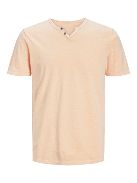 Camiseta cuello pico beige - SPLIT