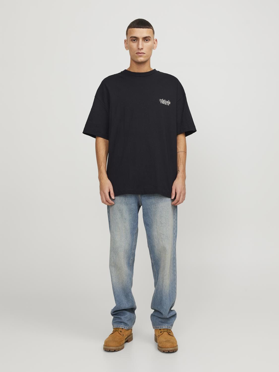 Camiseta oversize estampada negra - JORBARI