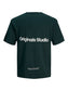 Camiseta estampada básica verde oscuro - JORVESTERBRO