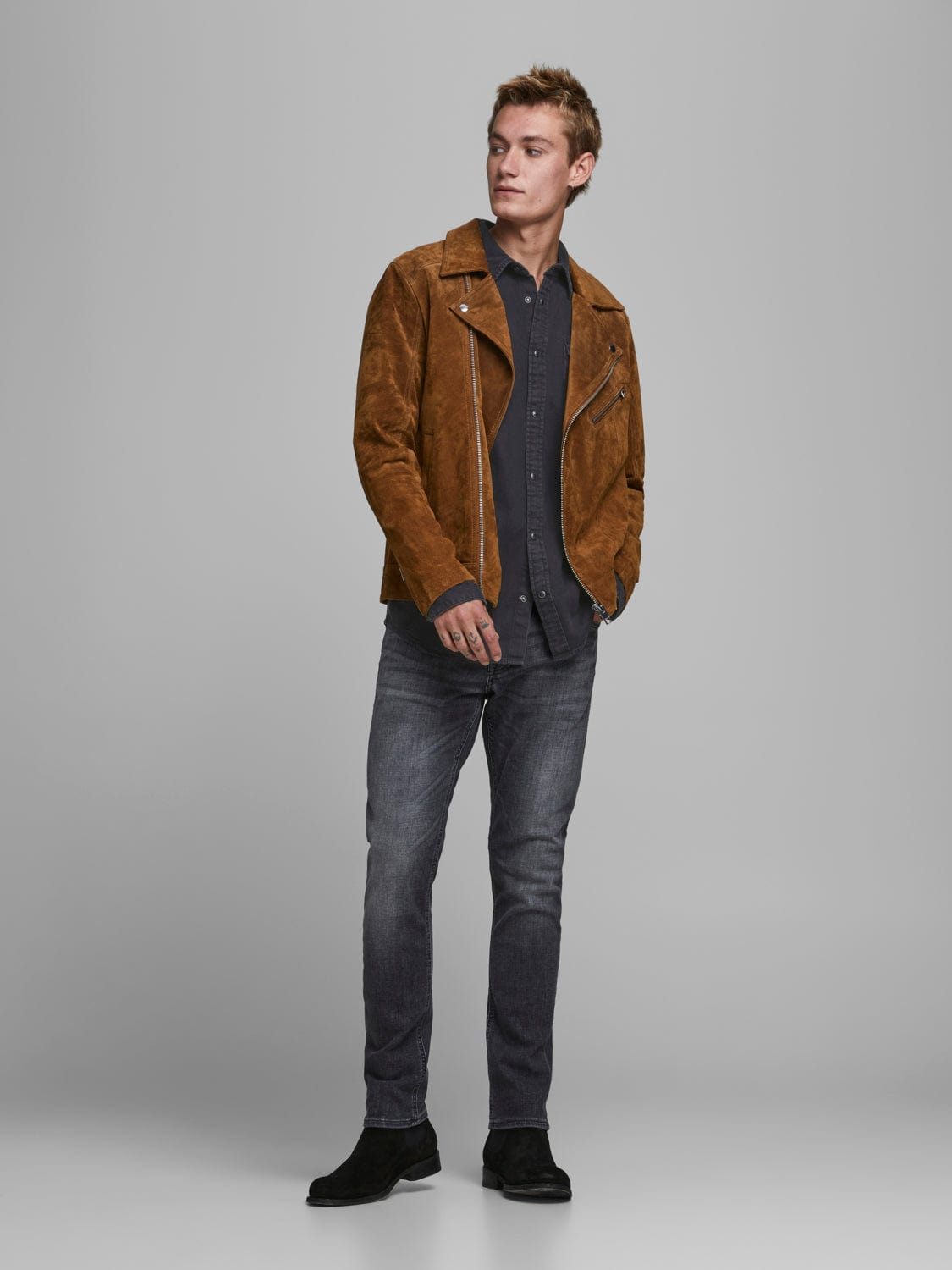 CAMISA VAQUERA SHERIDAN - DENIM NEGRO