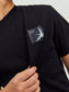 Camiseta de manga corta negra y naranja- JCOFILO
