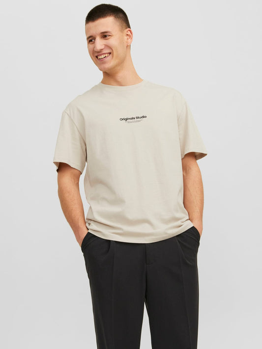Camiseta de manga corta beige - JORVESTERBRO